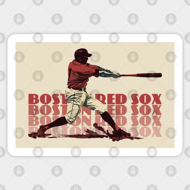 Retro Boston Red Sox Slugger Sticker by Rad Love